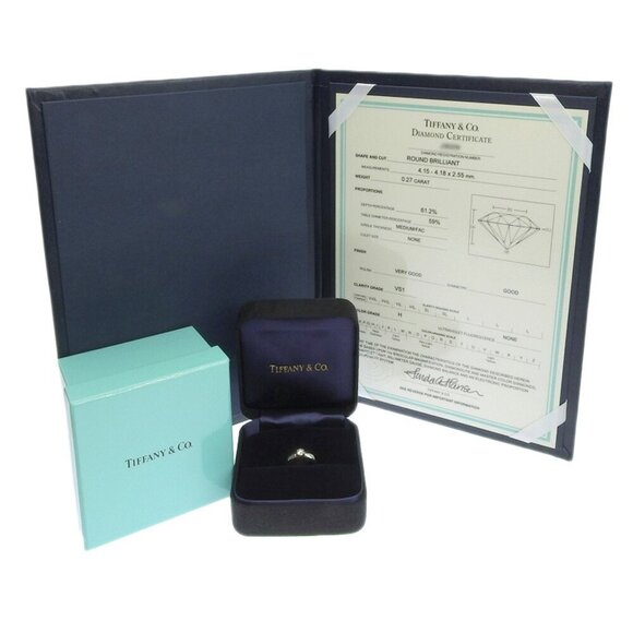 TIFFANY Silver Diamond Ring - Picture 5 of 5